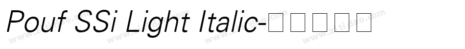 Pouf SSi Light Italic字体转换